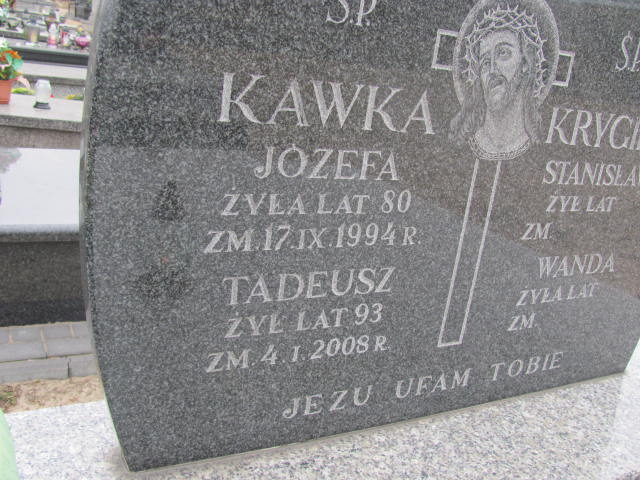 Józefa Kawka 1914 Kock - Grobonet - Wyszukiwarka osób pochowanych